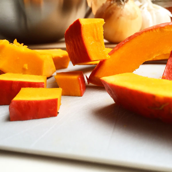 Kürbissuppe, Kürbis, Kürbis-Linsensuppe, Linsensuppe, vegan, glutenfrei, ohne Gluten