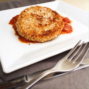 Sellerieschnitzel, Tomatensauce, vegetarisch, veggie, glutenfrei