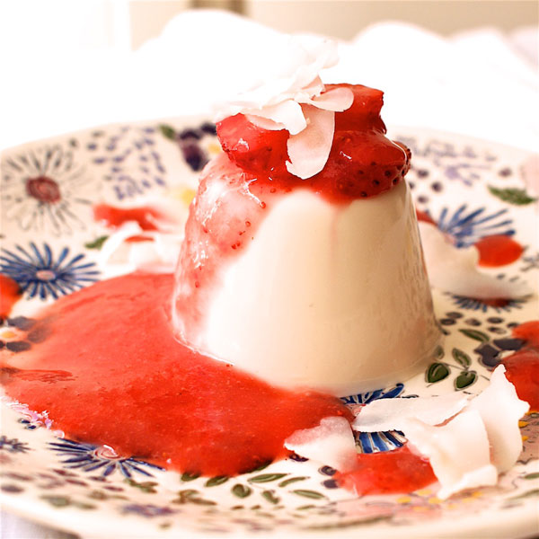 Panna Cotta, Panna Coco, Erdbeeren, Kokos , vegan, foodfreshion, Graz food blog
