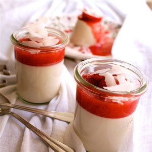 Panna Cotta, Panna Coco, Erdbeeren, Kokos , vegan, foodfreshion, Graz food blog